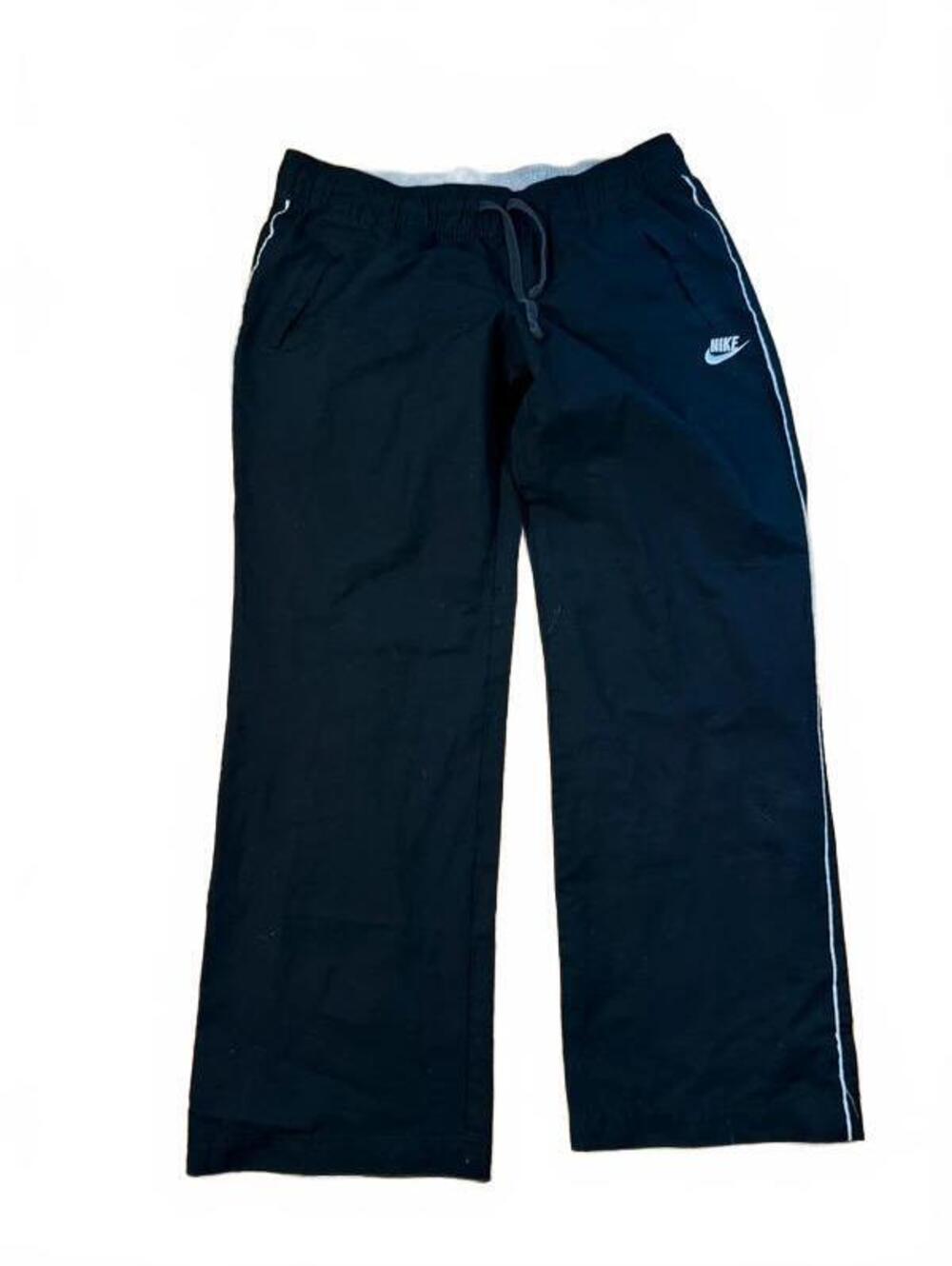 Y2K Black Nike Women's Athleisure Full Length Wide Leg Pants Size L